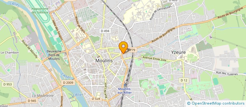 localisation de l'entreprise TEMPOPROD  MOULINS