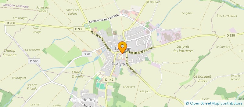 localisation de l'entreprise TEMPS DANSE  LASSIGNY