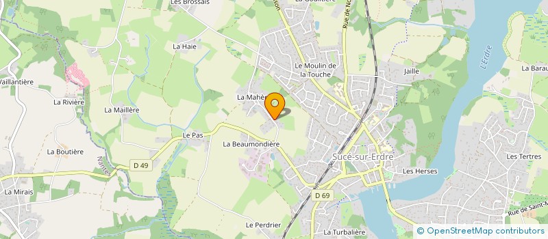 localisation de l'entreprise TEMPS DANSE DE L ERDRE à SUCE-SUR-ERDRE