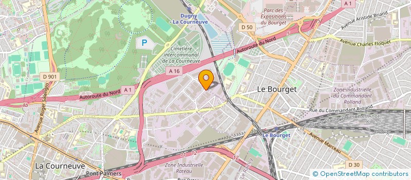 localisation de l'entreprise TEMTEK à LA COURNEUVE