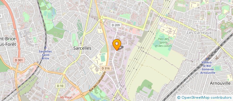 localisation de l'entreprise TENA  SARCELLES