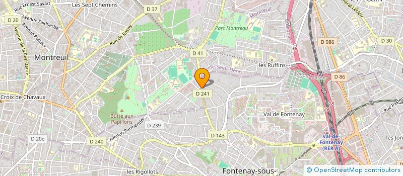 localisation de l'entreprise TENA à MONTREUIL