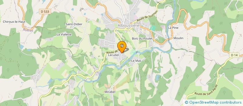 localisation de l'entreprise TENAKOE  ALBOUSSIERE