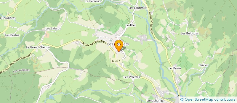 localisation de l'entreprise TENDAN'TIA à LES ARDILLATS