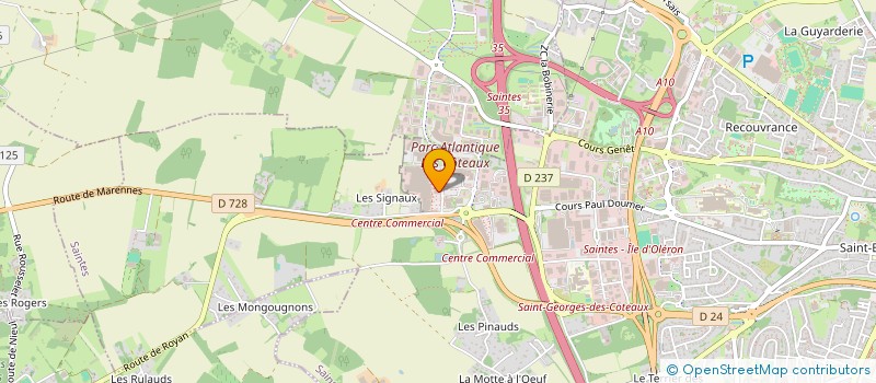 localisation de l'entreprise TENDANCE CHOC  SAINTES