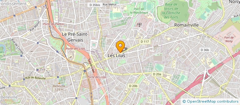 localisation de l'entreprise TENDANCE GLAMOUR  LES LILAS