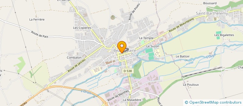 localisation de l'entreprise TENDANCE MODE  BEAUREPAIRE