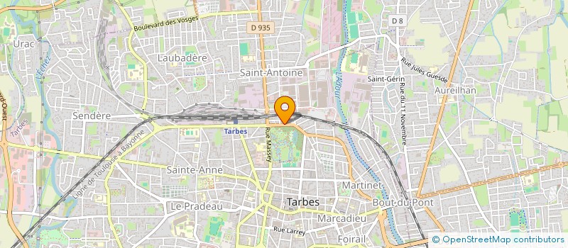 localisation de l'entreprise TENDANCE VOYAGE  TARBES