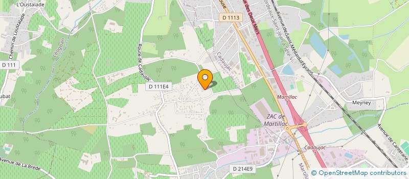 localisation de l'entreprise TENDANCES  MARTILLAC