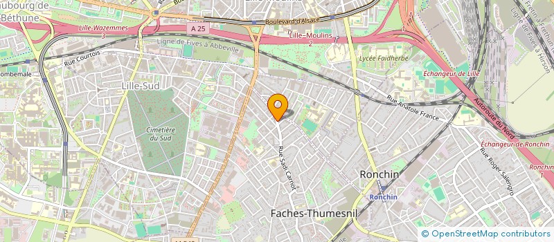 localisation de l'entreprise TENDANCES  FACHES-THUMESNIL