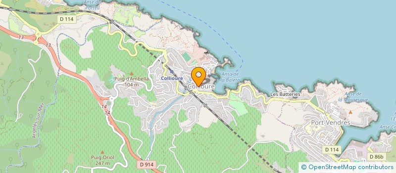 localisation de l'entreprise TENDANCES à COLLIOURE