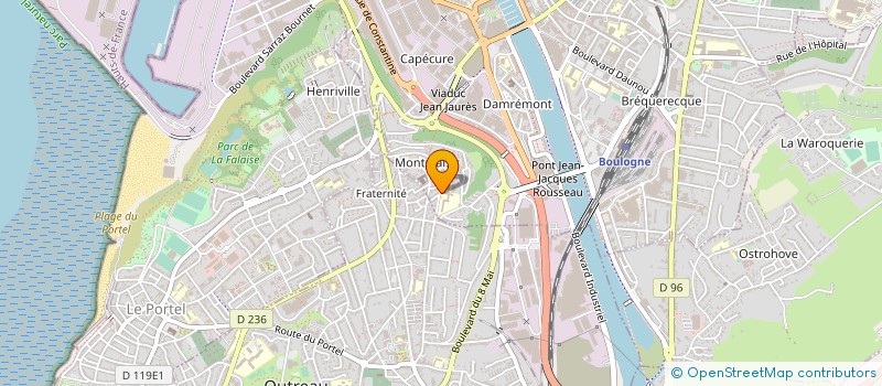 localisation de l'entreprise TENDANCES COULEURS DECORATION  BOULOGNE-SUR-MER