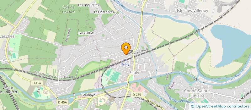 localisation de l'entreprise TENDANCES DEUX à ESBLY