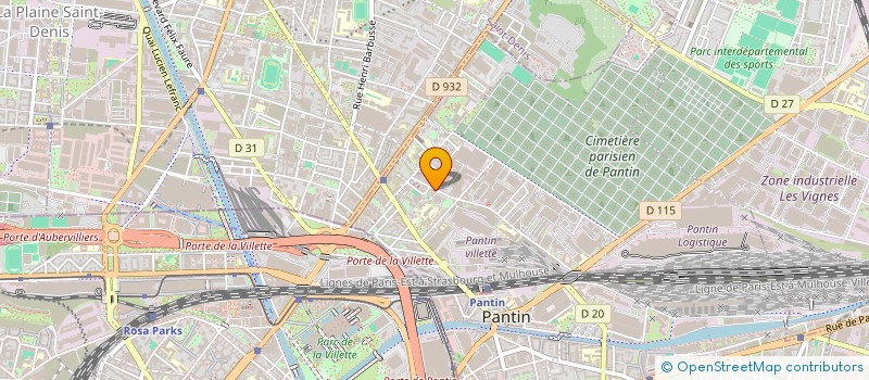 localisation de l'entreprise TENDRE LA MAIN à PANTIN