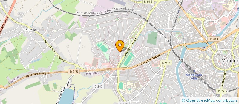 localisation de l'entreprise TENERYS ENERGIE à MONTLUCON