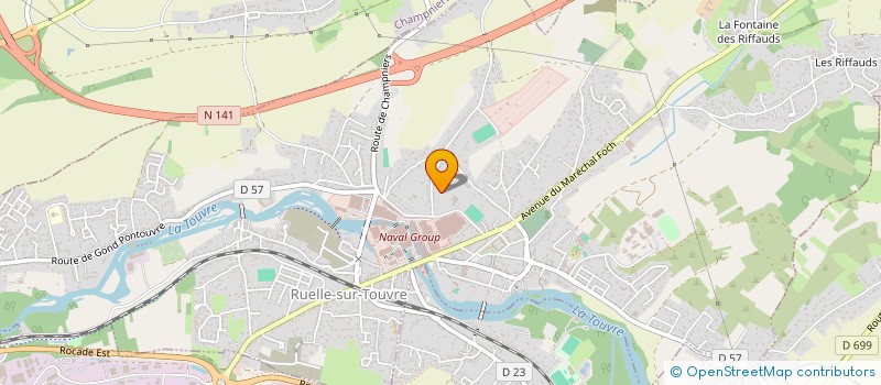 localisation de l'entreprise TENI 16 à RUELLE-SUR-TOUVRE