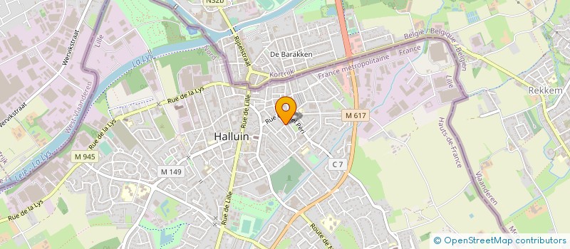 localisation de l'entreprise TENNIER  HALLUIN