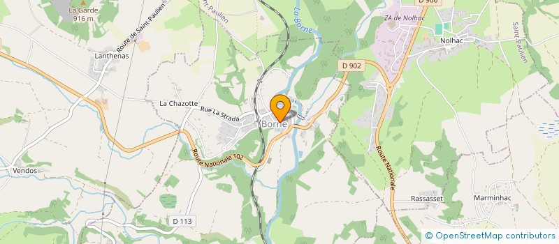 localisation de l'entreprise TENNIS ASSOCIATION DE BORNE  BORNE