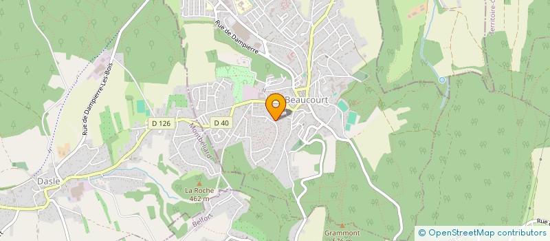 localisation de l'entreprise TENNIS AVENIR à BEAUCOURT
