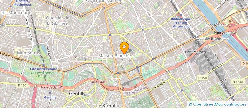 localisation de l'entreprise TENNIS BADMINTON CLUB BIEVRE XIII  PARIS