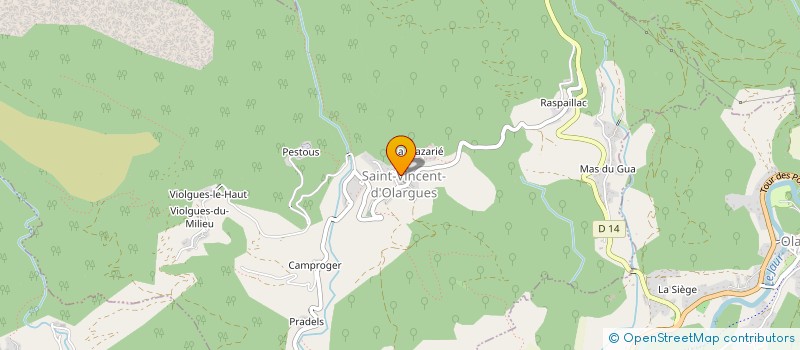 localisation de l'entreprise TENNIS BADMINTON OLARGUAIS TBO  OLARGUES