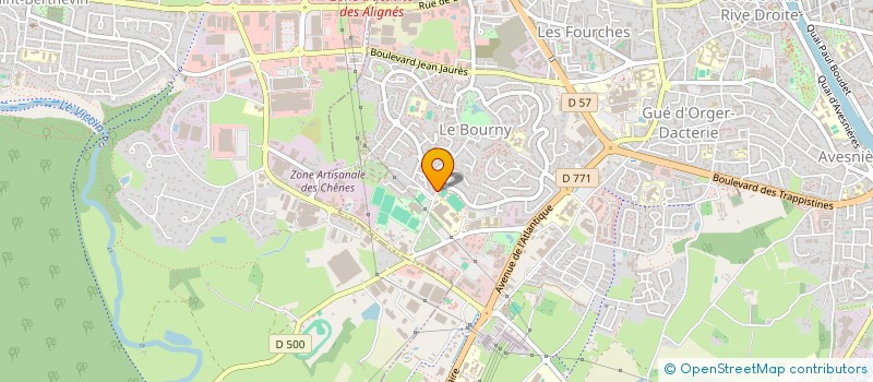 localisation de l'entreprise TENNIS BOURNY LAVAL à LAVAL