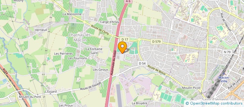 localisation de l'entreprise TENNIS CLUB  CHARNAY-LES-MACON