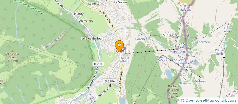 localisation de l'entreprise TENNIS CLUB  CHATEL