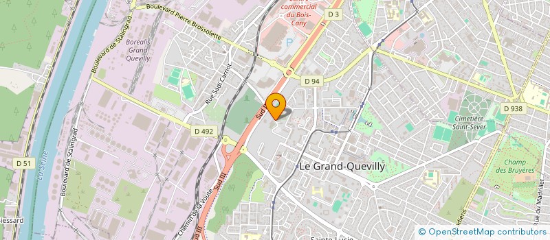 localisation de l'entreprise TENNIS CLUB à LE GRAND-QUEVILLY