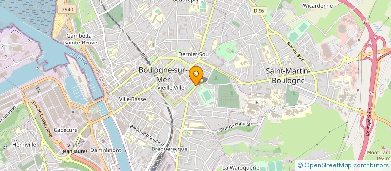 localisation de l'entreprise TENNIS CLUB à BOULOGNE SUR MER