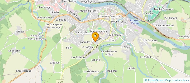 localisation de l'entreprise TENNIS CLUB AIXOIS à AIXE-SUR-VIENNE