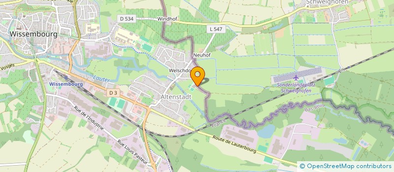 localisation de l'entreprise TENNIS-CLUB / ALTENSTADT   WISSEMBOURG