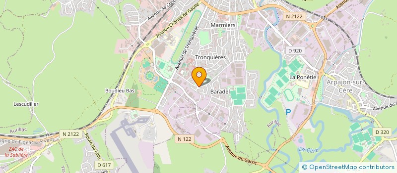 localisation de l'entreprise TENNIS CLUB AURILLACOIS à AURILLAC