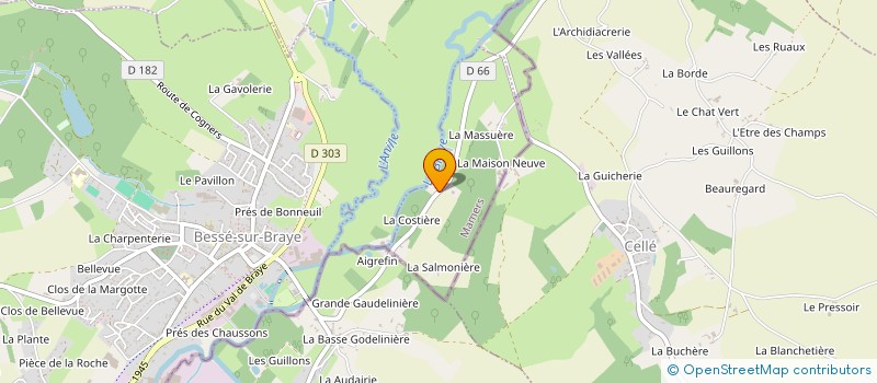 localisation de l'entreprise TENNIS CLUB BESSEEN  BESSE-SUR-BRAYE