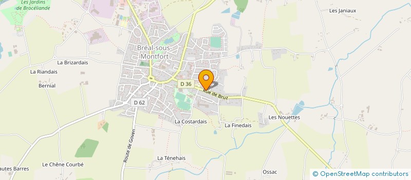 localisation de l'entreprise TENNIS CLUB BREALAIS à BREAL-SOUS-MONTFORT