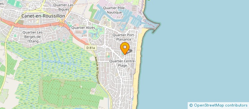 localisation de l'entreprise TENNIS CLUB CANET EN ROUSSILLON à CANET-EN-ROUSSILLON