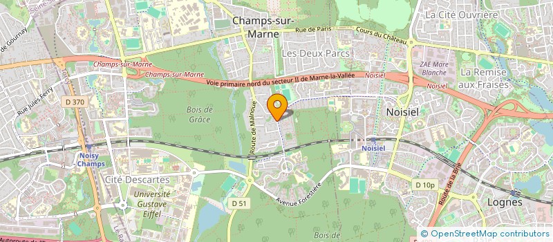 localisation de l'entreprise TENNIS CLUB CHAMPS SUR MARNE à CHAMPS-SUR-MARNE