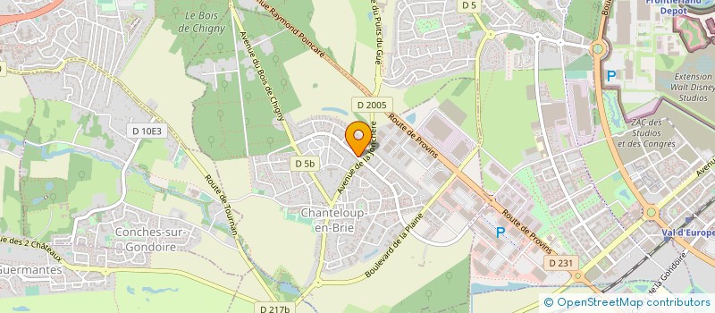 localisation de l'entreprise TENNIS CLUB CHANTELOUP  CHANTELOUP-EN-BRIE