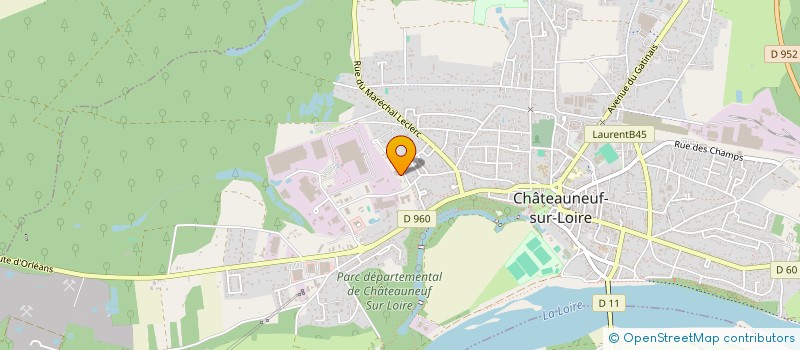 localisation de l'entreprise TENNIS CLUB CHATEAUNEUF à CHATEAUNEUF-SUR-LOIRE