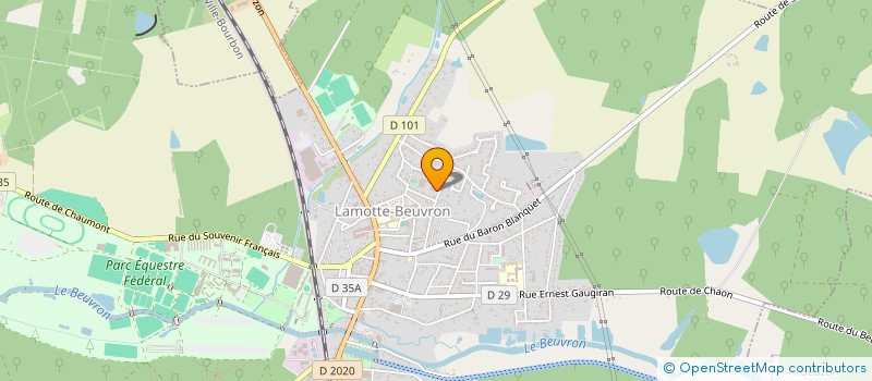 localisation de l'entreprise TENNIS CLUB COEUR DE SOLOGNE  LAMOTTE-BEUVRON