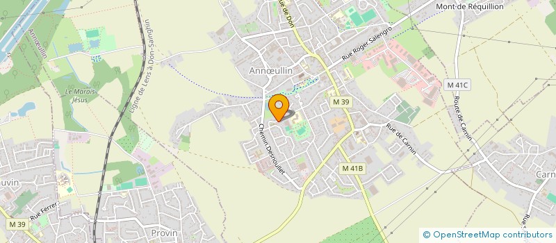 localisation de l'entreprise TENNIS CLUB D'ANNOEULLIN  ANNULLIN