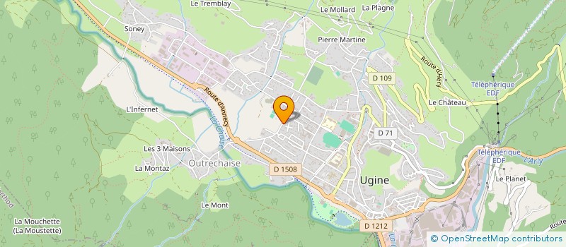 localisation de l'entreprise TENNIS CLUB D UGINE à UGINE
