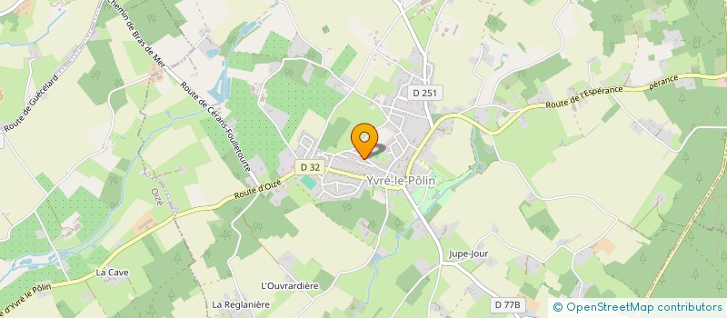 localisation de l'entreprise TENNIS CLUB D'YVRE - PONTVALLAIN  YVRE-LE-POLIN