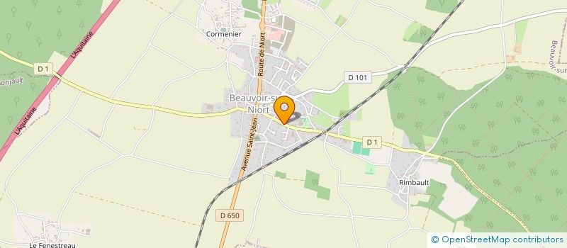 localisation de l'entreprise TENNIS CLUB DE BEAUVOIR LA FOYE MONJAULT  BEAUVOIR-SUR-NIORT