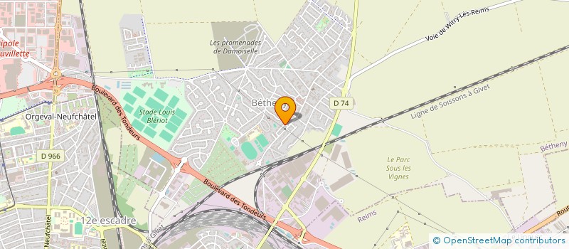 localisation de l'entreprise TENNIS CLUB DE BETHENY  BETHENY