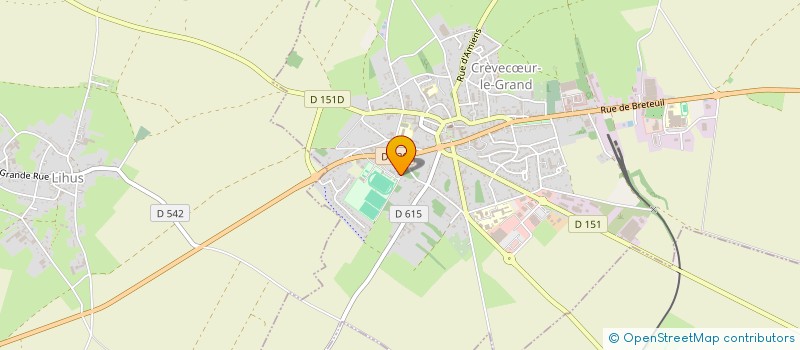 localisation de l'entreprise TENNIS CLUB DE CREVECOEUR LE GRAND  CREVECUR-LE-GRAND