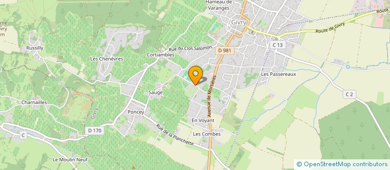 localisation de l'entreprise TENNIS CLUB DE GIVRY à GIVRY
