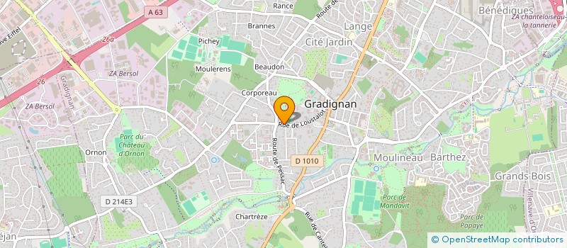 localisation de l'entreprise TENNIS CLUB DE GRADIGNAN à GRADIGNAN