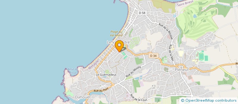 localisation de l'entreprise TENNIS CLUB DE L AMIRAUTE  PLENEUF-VAL-ANDRE