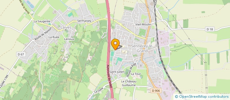 localisation de l'entreprise TENNIS CLUB DE LA COMMUNAUTE DE COMMUNES DE SENNECEY LE GRAND  SENNECEY-LE-GRAND